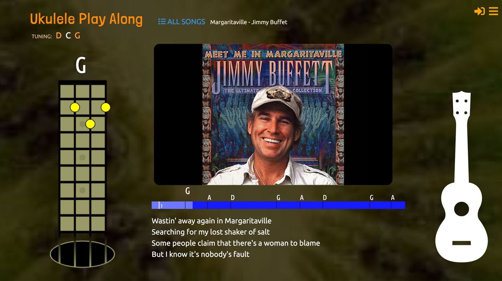 Ukulele Play AlongFREE PLAYLISTMargaritaville